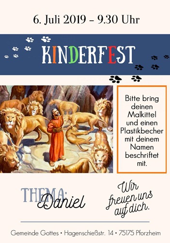 Einladung Kinderfest 2019